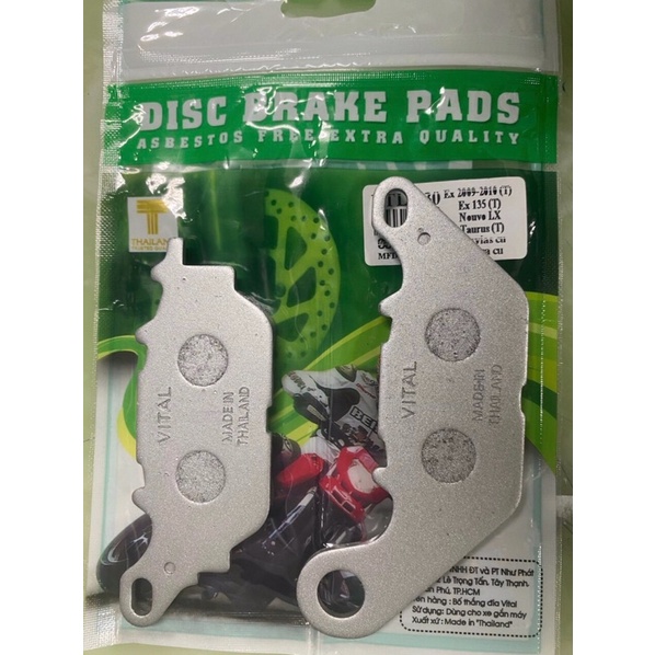 Bố thắng trước + sau EX 135/ SIRIUS FI/ JUPITER FI/ NOUVO LX/ NOUVO SX/ LUVIAS/ NOZZA - Ma phanh, bo thang dia VITAL