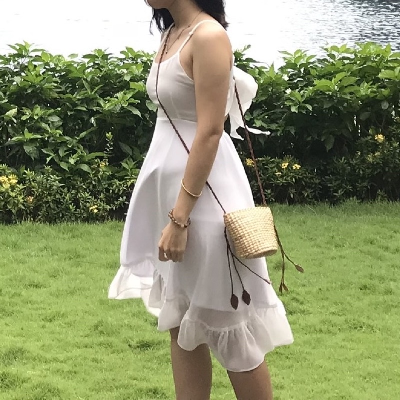 PASS ĐẦM XÒE MÀU TRẮNG LƯNG NƠ-1