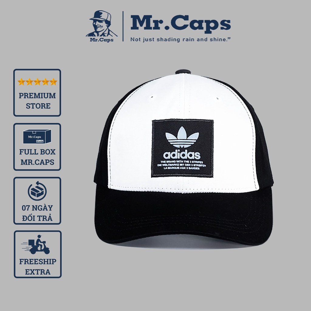 Mũ lưỡi trai adidas - Nón kết nam nữ thời trang form unisex cao cấp logo vuông in 3D form unisex Mrcaps Store ADD03