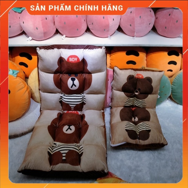 Ghế tựa lưng tatami cặp 2 cái lớn và bé hoạ tiết 3D