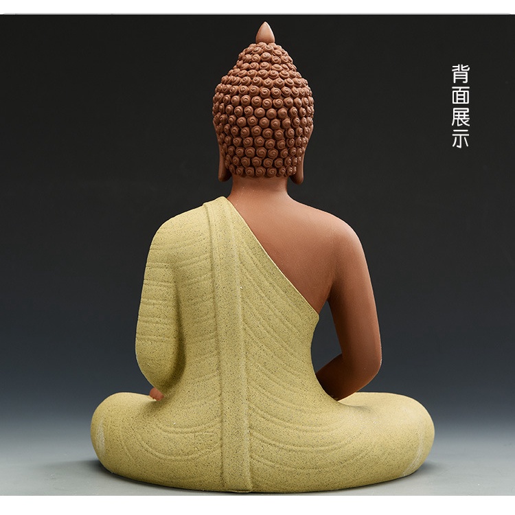 Tượng Thích Ca Mầu Ni- Tượng Phật thích Ca ngồi thiền tịnh tâm gốm tử sa cao cấp- Quà tặng ý nghĩa