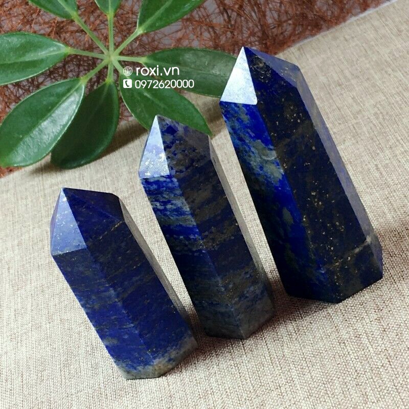 Trụ đá phong thủy xanh Lapis Lazuli (đá tự nhiên)