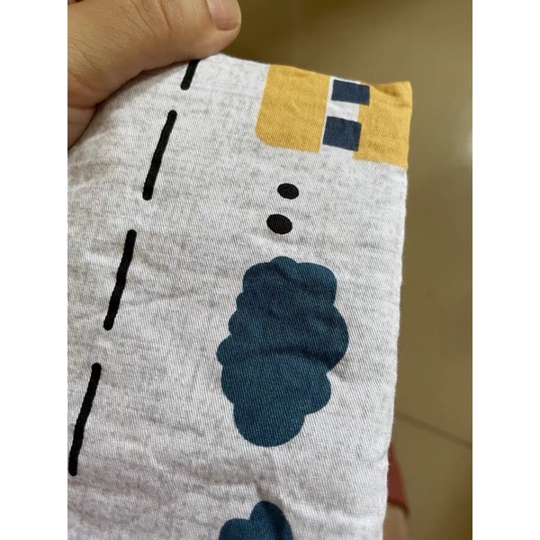 Cotton ô tô Xanh - Bộ vỏ chăn ga gối