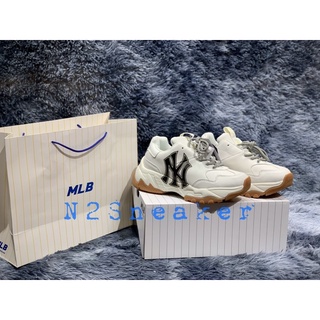 Giày mlb ny chữ đen đế nâu
