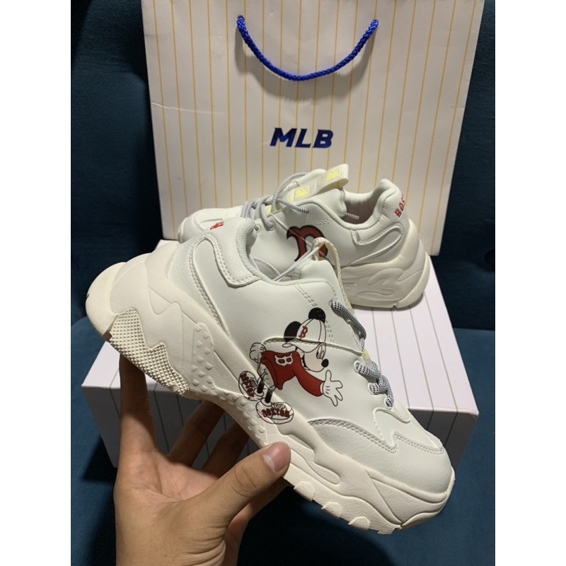 Hành đẹp có sẵn Giày thể thao nữ M.L.B Boston micky đỏ siêu hot (chuẩn 11)