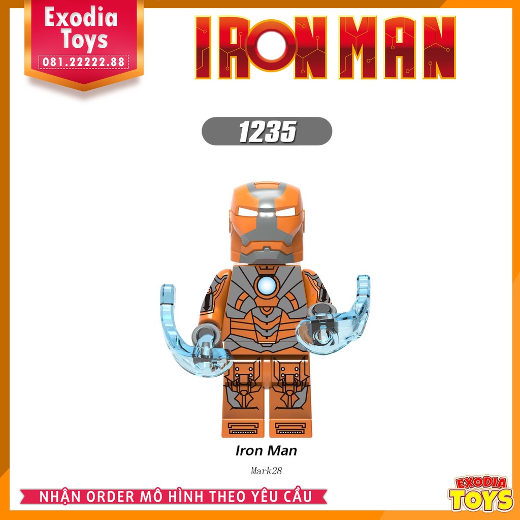 Xếp hình Minifigure Marvel các bộ giáp của siêu anh hùng Người Sắt Iron Man - Đồ Chơi Lắp Ghép Sáng Tạo - XINH X0254