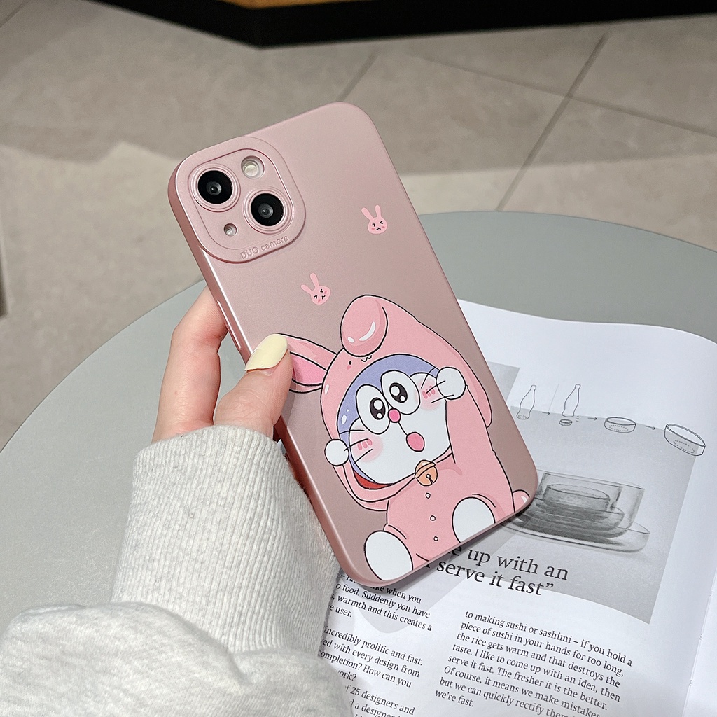 Ốp Điện Thoại Mạ Điện Chống Sốc Hình Doraemon Dễ Thương Cho Iphone