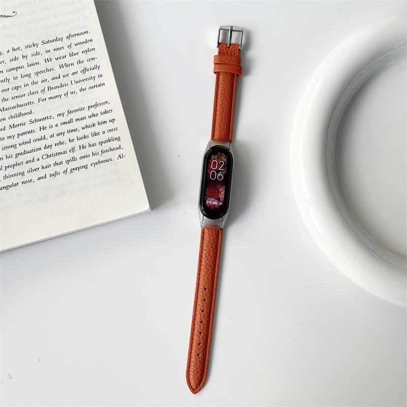 Dây Đeo Bằng Da Cho Đồng Hồ Thông Minh Mi Band 7 Mi Band 6 / 5 4 / 3