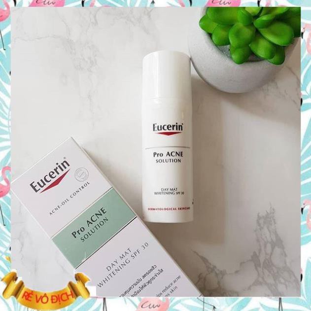 Kem Dưỡng Trắng Da, Chống Nắng, Ngừa Mụn - EUCERIN PRO ACNE SOLUTION DAY MAT WHITENING SPF 30 50 ML