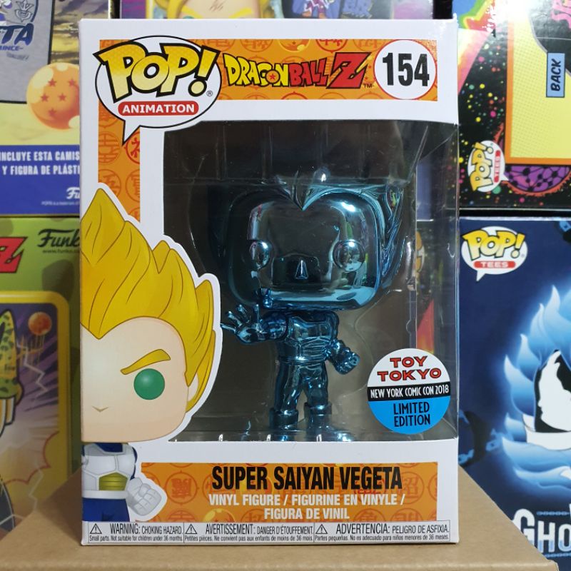 Đồ chơi mô hình Funko Pop 154 Vegeta (Chrome) (Blue) - Toy Tokyo - DragonBall - Dragon ball (Hàng real chính hãng)