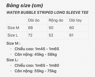 Water Bubble Striped Long Sleeve Tee