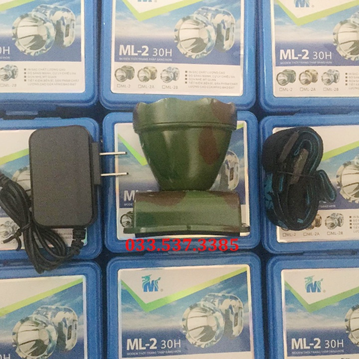 Đèn pin đội đầu siêu sáng, đèn LED đeo đầu ML2 chống thấm nước