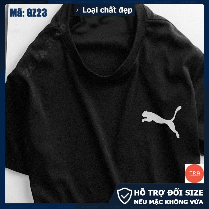 Áo thun nam đen❤️ Freeship 50K❤️ chất thun lạnh mềm mịn in hình con báo GZ23