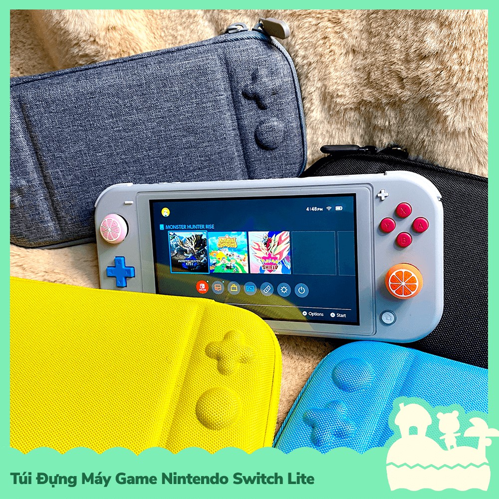 [Sẵn VN] Túi Đựng Máy Game Cầm Tay Nintendo Switch Lite Trơn Nhiều Màu