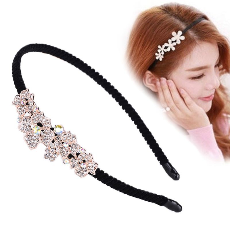 CHARMS Băng Đô Cài Tóc Đính Đá Lấp Lánh Sang Trọng 12 Kiểu Lựa Chọn