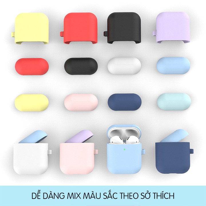 Ốp AirPods Silicone Colorful Candy Bảo Vệ Chống Va Đập Trầy Sước Dành Cho Tai Nghe Apple AirPods 1 | 2