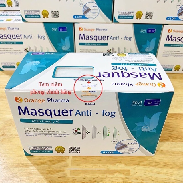 Khẩu trang kháng khuẩn 4 lớp Masquer - Orange Pharma