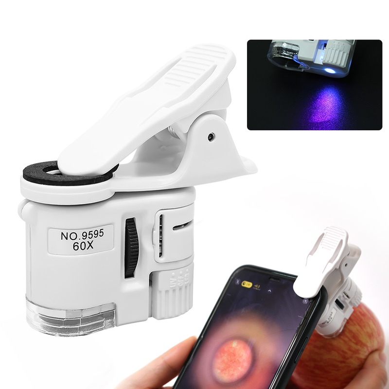 Kính Hiển Vi Mini 60X Có Đèn Led Chuyên Dụng Sửa Chữa Điện Thoại/ Trang Sức