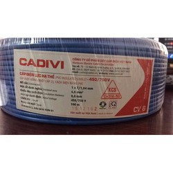 DÂY ĐIỆN ĐƠN CV 6.0 CADIVI 6.0MM2 - 100 MÉT