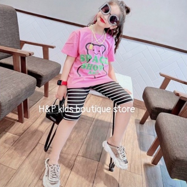 bộ quần ngố mềm mát cho bé gái