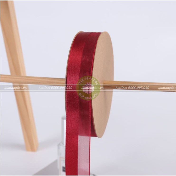 Ruy băng voan pha lụa, nửa voan 2,5cm