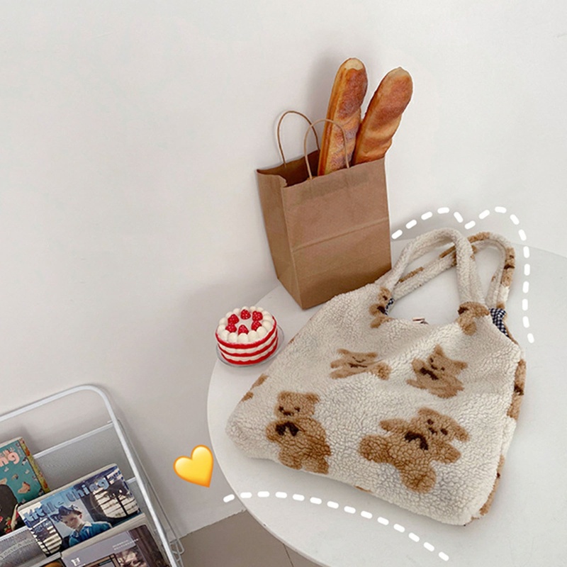 Túi Tote Đeo Vai Hình Gấu Bông Dễ Thương