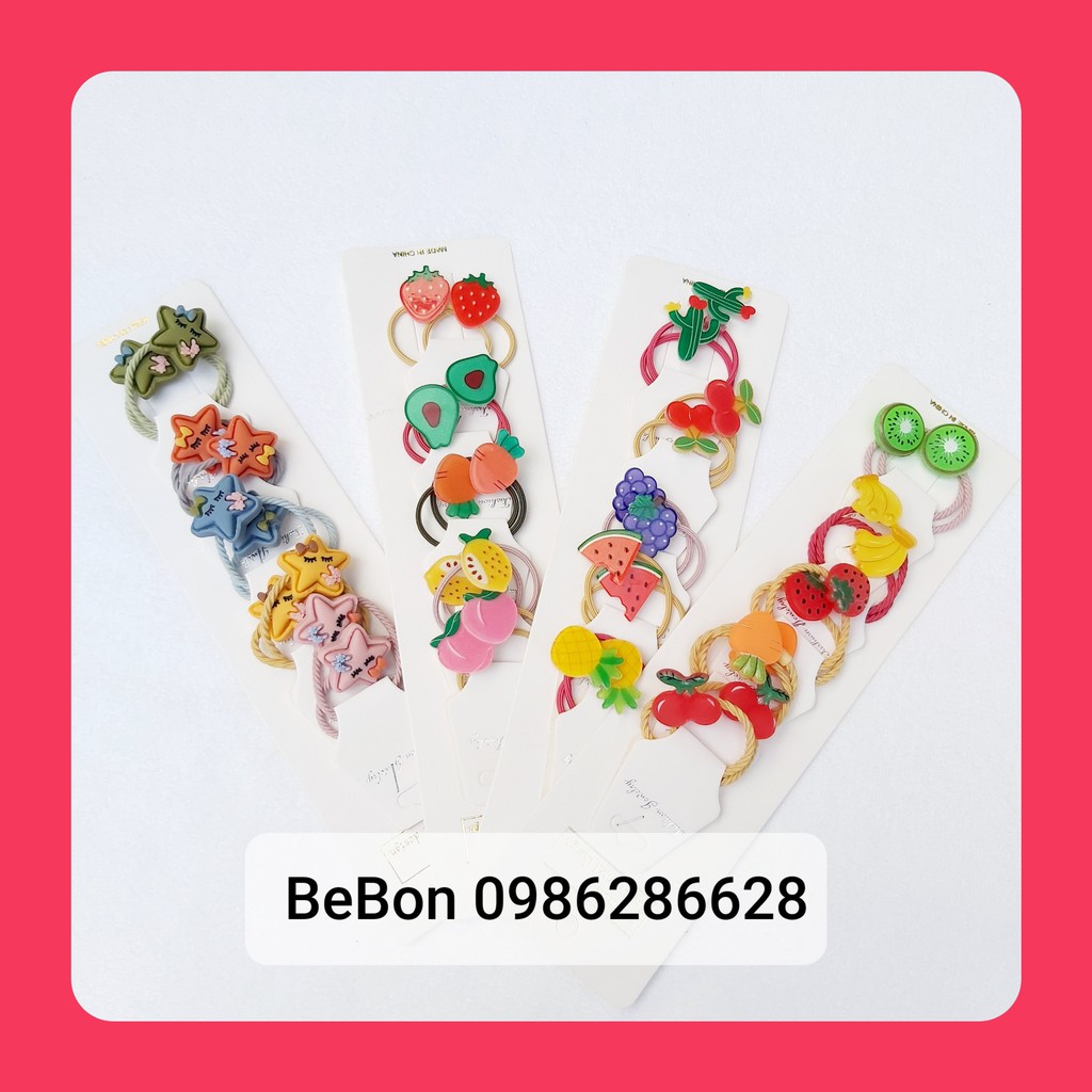 Set 10 chun buộc tóc xinh xắn phong cách Hàn Quốc cho bé yêu