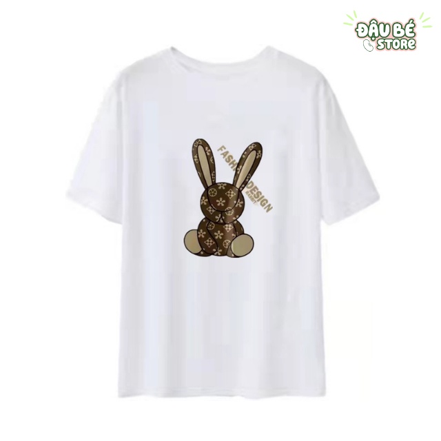 Áo Phông Form Rộng Tay Lỡ Nam Nữ Ulzzang - Áo Thun Unisex Năng Động Hoạ Tiết Con Thỏ Dễ Thương Chất Mát - Daube - A037