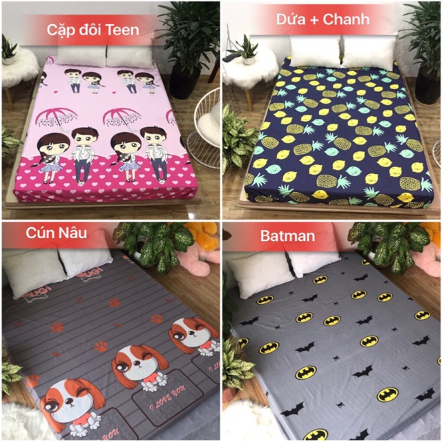 Siêu phẩm Ga Chống Thấm Vải Cotton Cao Cấp -&gt; sử dụng trực tiếp -&gt; đủ size /được chọn mẫu