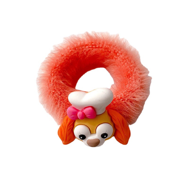 Dây Buộc Tóc Cao Su Vải Lông Hoạt Hình Phong Cách Hàn Quốc Dễ Thương Mới