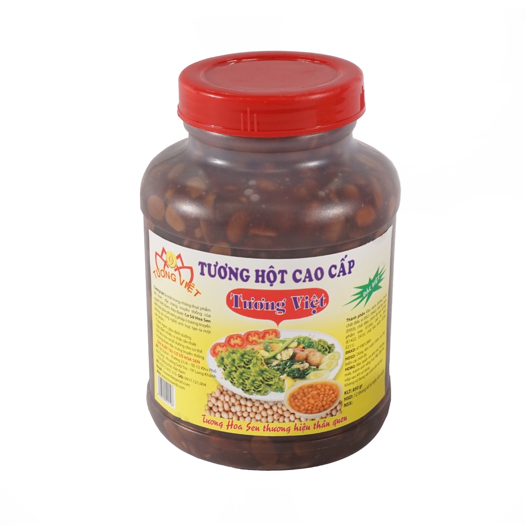 Tương hột xâu 850g nguyên liệu oganic dùng cho chay và mặn-Tương Việt Hoa Sen