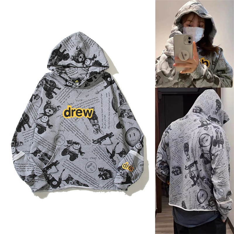 Hàng Bán Chạy Áo Hoodie Thể Thao Cotton Tay Dài In Chữ Vẽ Graffiti Và Ngôi Nhà Trượt Băng Nghệ Thuật Giản Dị Dành Cho Nam Và Nữ