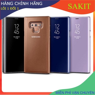 Bao da - ốp clear view cho samsung s8 - s8 plus - s9 - s10 plus- not 8 - not 9 .