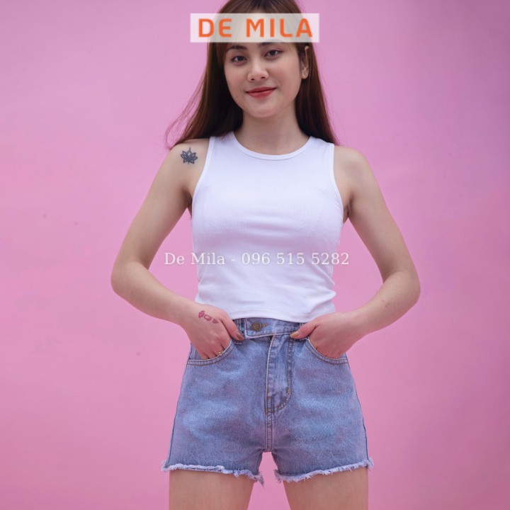 Áo croptop ba lỗ De Mila, áo ba lỗ nữ siêu hot hàng loại 1 chất đẹp cao cấp Hàng Loại 1 - AVC033 | BigBuy360 - bigbuy360.vn
