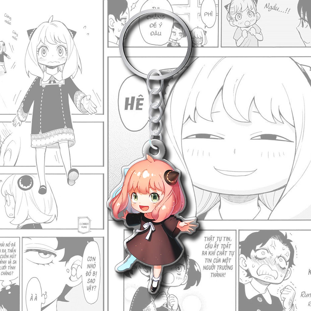 Móc khóa Anya Forger anime Spy x Family Thegioipuzzle bằng mica bền đẹp FASF