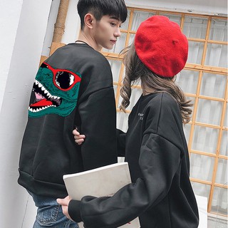 Áo đôi nam nữ in khủng long mặc đôi Noel phong cách Hàn Quốc 2019 hot 2019