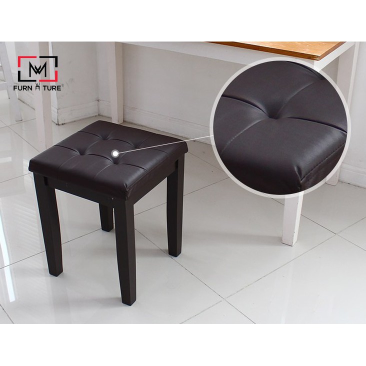 Ghế bàn trang điểm bọc nệm da thương hiệu MW FURNITURE - nội thất trang trí