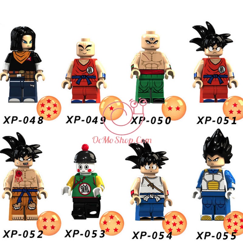 Trọn bộ 8 Mô Hình Lắp Ráp Lego 7 Viên Ngọc Rồng Songuku
