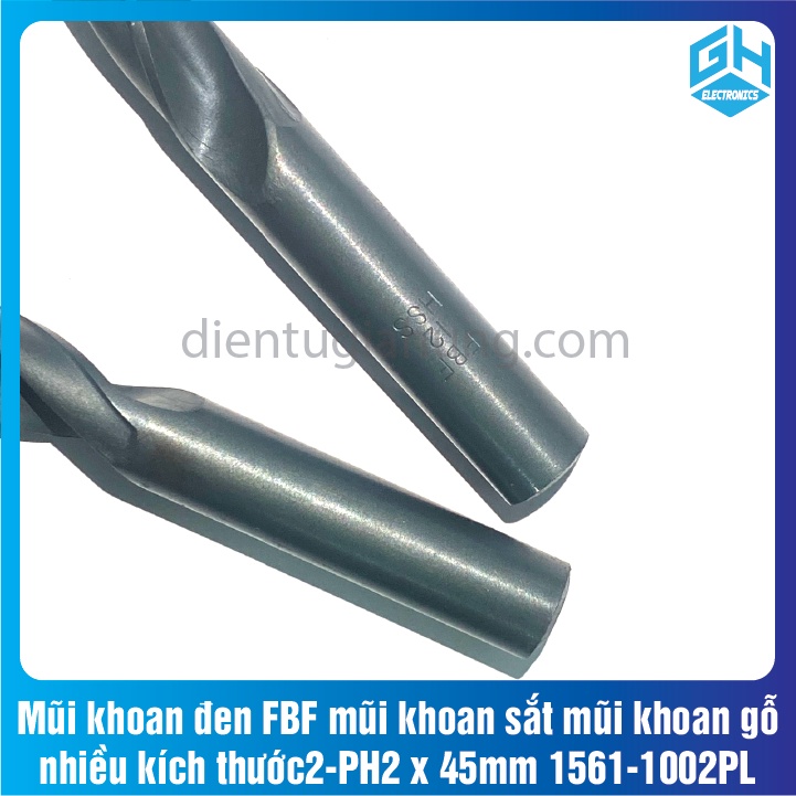 1 Cái Mũi khoan màu đen FBF loại mũi khoan gỗ mũi khoan sắt tùy chọn kích thướctừ 2mm đến 9,5mm