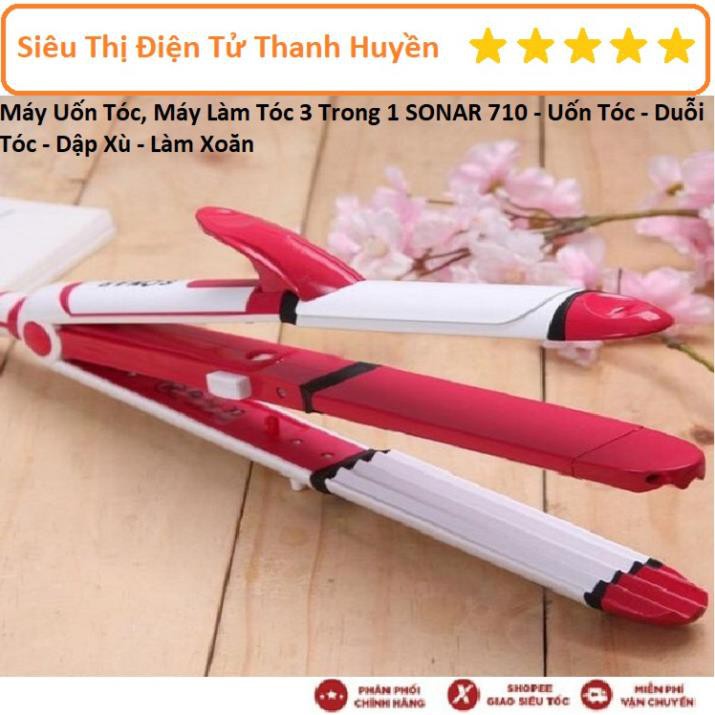 Mua ngay Máy Uốn Tóc, Máy Làm Tóc 3 Trong1 SONAR 710 - Uốn Tóc - Duỗi Tóc - Dập Xù - Làm Xoăn 2020 [Freeship 10k]