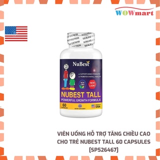 Viên uống hỗ trợ tăng chiều cao cho trẻ Nubest Tall 60 Capsules