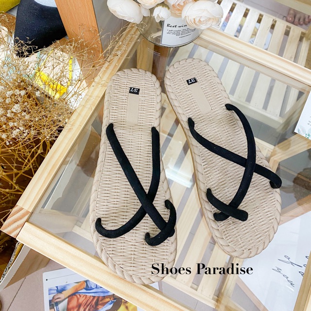 DÉP NỮ XỎ NGÓN ĐẾ NHỰA GIẢ CÓI SP41 SHOESPARADISE