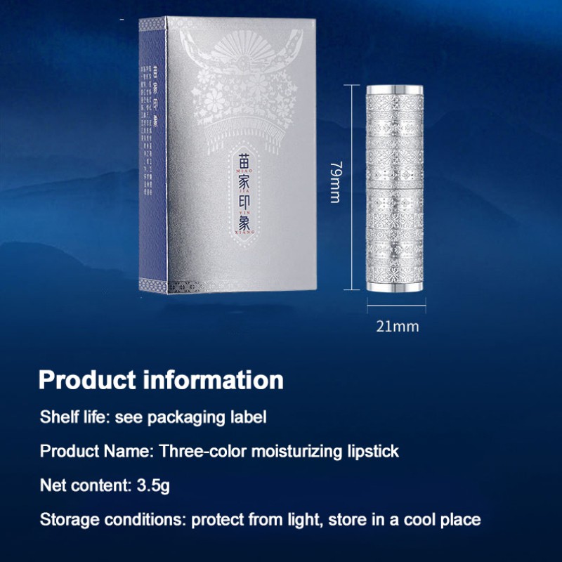 [Hàng mới về] Son Môi Dưỡng Ẩm Chống Thấm Nước Ba Màu Phong Cách Trung Hoa Cổ Điển | BigBuy360 - bigbuy360.vn