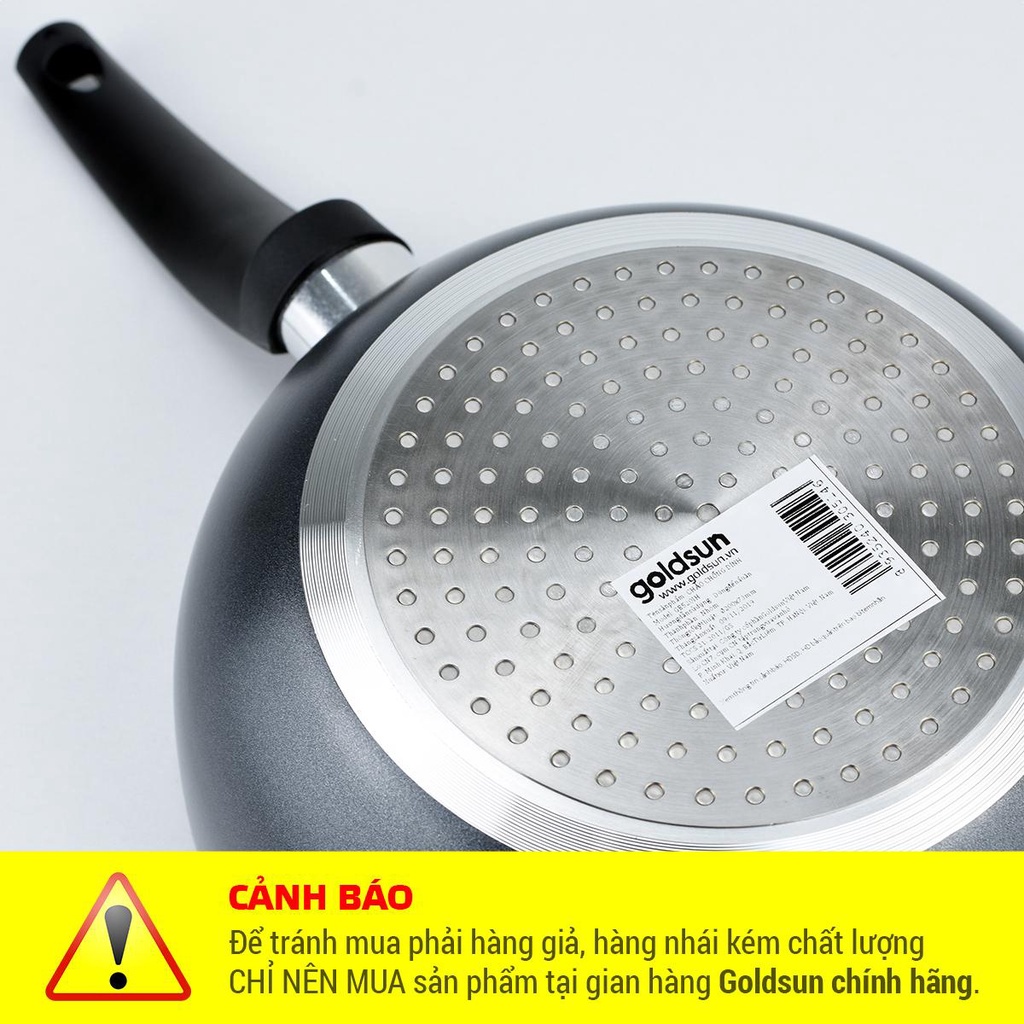 Chảo chống dính sâu lòng Goldsun GPA1004-20, Chảo nhôm lòng sâu đa năng 20cm chiên trứng, rán thịt tiện lợi -BH 12 Tháng