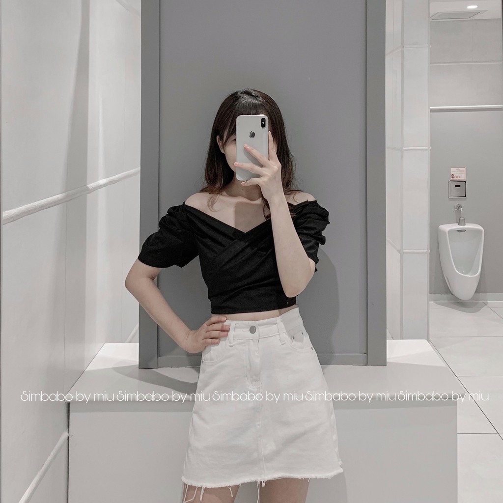 [Mã WASKT304 giảm 15% tối đa 30K đơn 99K] Áo croptop tay bồng Simbabo | WebRaoVat - webraovat.net.vn