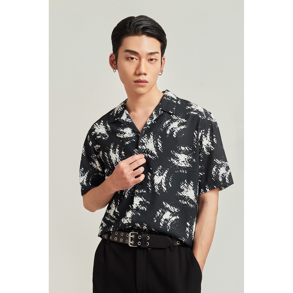 Áo Sơ Mi Ngắn Tay Nam Họa Tiết HIGHWAY MENSWEAR Flashy Cuban Shirt