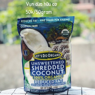 Vụn dừa ít béo hữu cơ Let's do organic