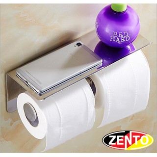 Lô giấy vệ sinh kép inox Zento - HC1267