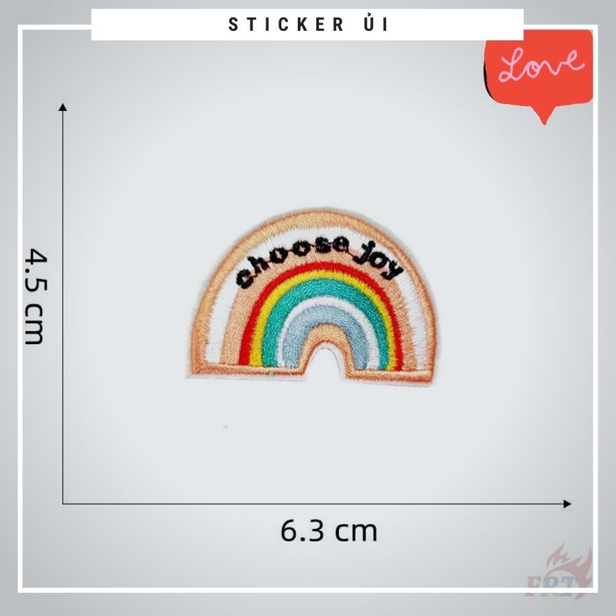 Sticker ủi áo Cao cấp - CÓ SẴN KEO ỦI - sticker vải dùng làm miếng vá áo, phụ kiện trang trí quần áo, balo, giày, nón