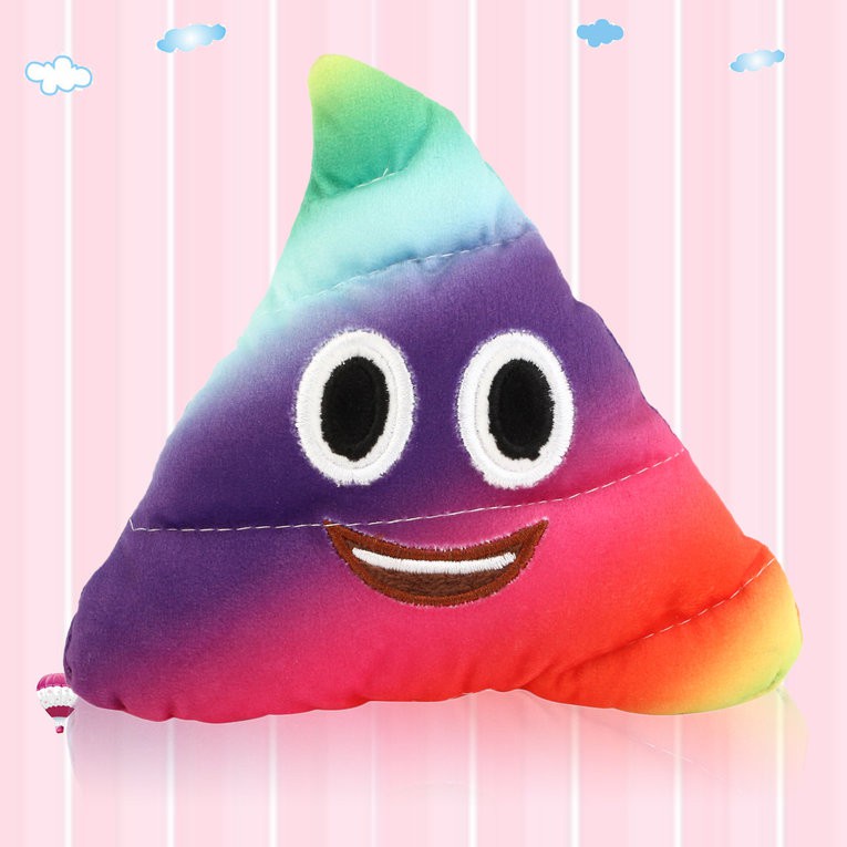 #cz Amusing Emoticon Cushion Heart Eyes Poo Shape Multicolor Doll Toy Gift